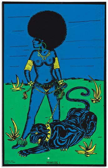 (BLACK POWER.) Group of 10 black-light and dayglo posters.